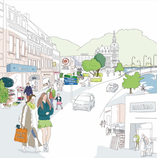 Illustration du quartier Chênée
