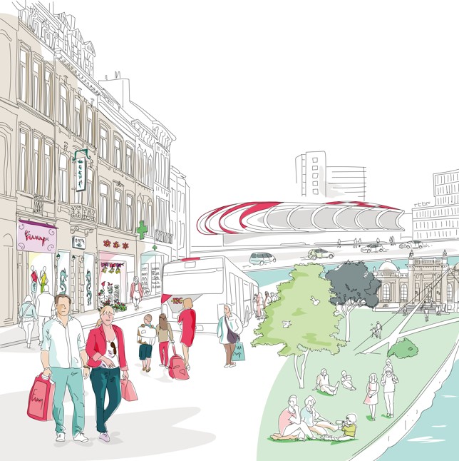 Illustration du quartier Longdoz