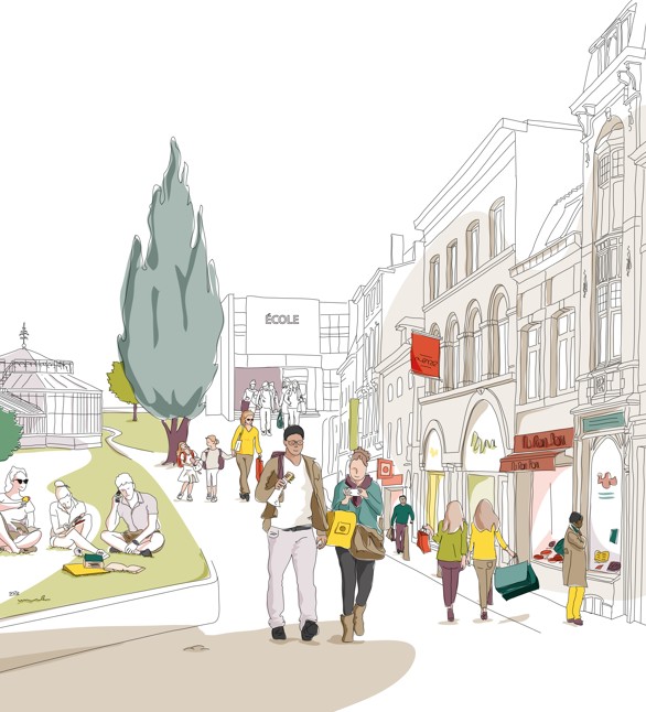 Illustration du quartier Saint-Gilles Bas